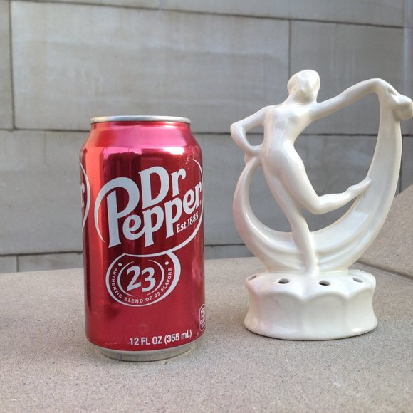 Art Deco Flower Frog ~ Dancing Woman w Scarf 6" - Picture 8 of 9